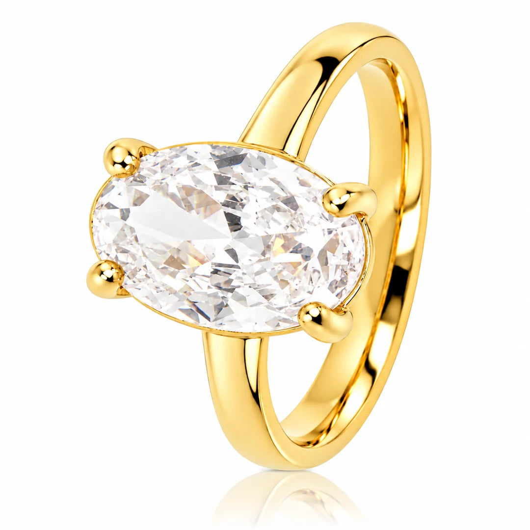 Ring met ovale Zirkonia