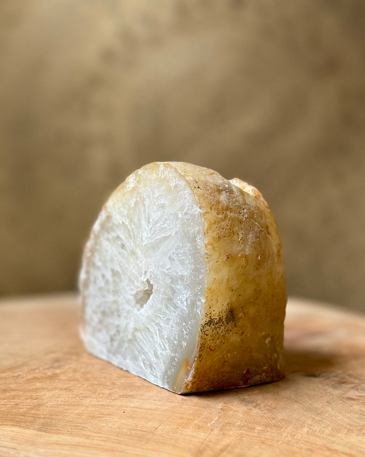 Agaat geode waxinelichthouder