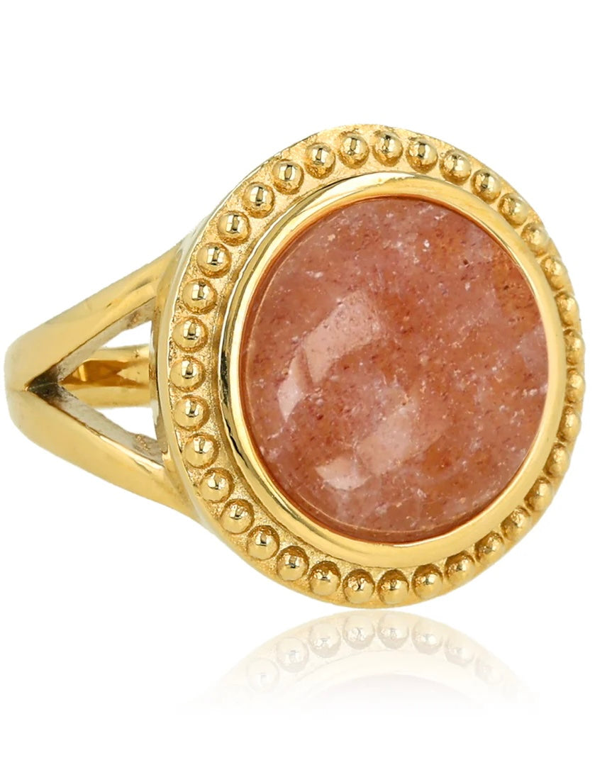 Aardbeienkwarts Vintage Statement ring