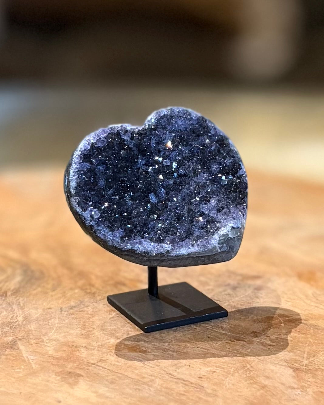Druzy Amethist hartje op standaard