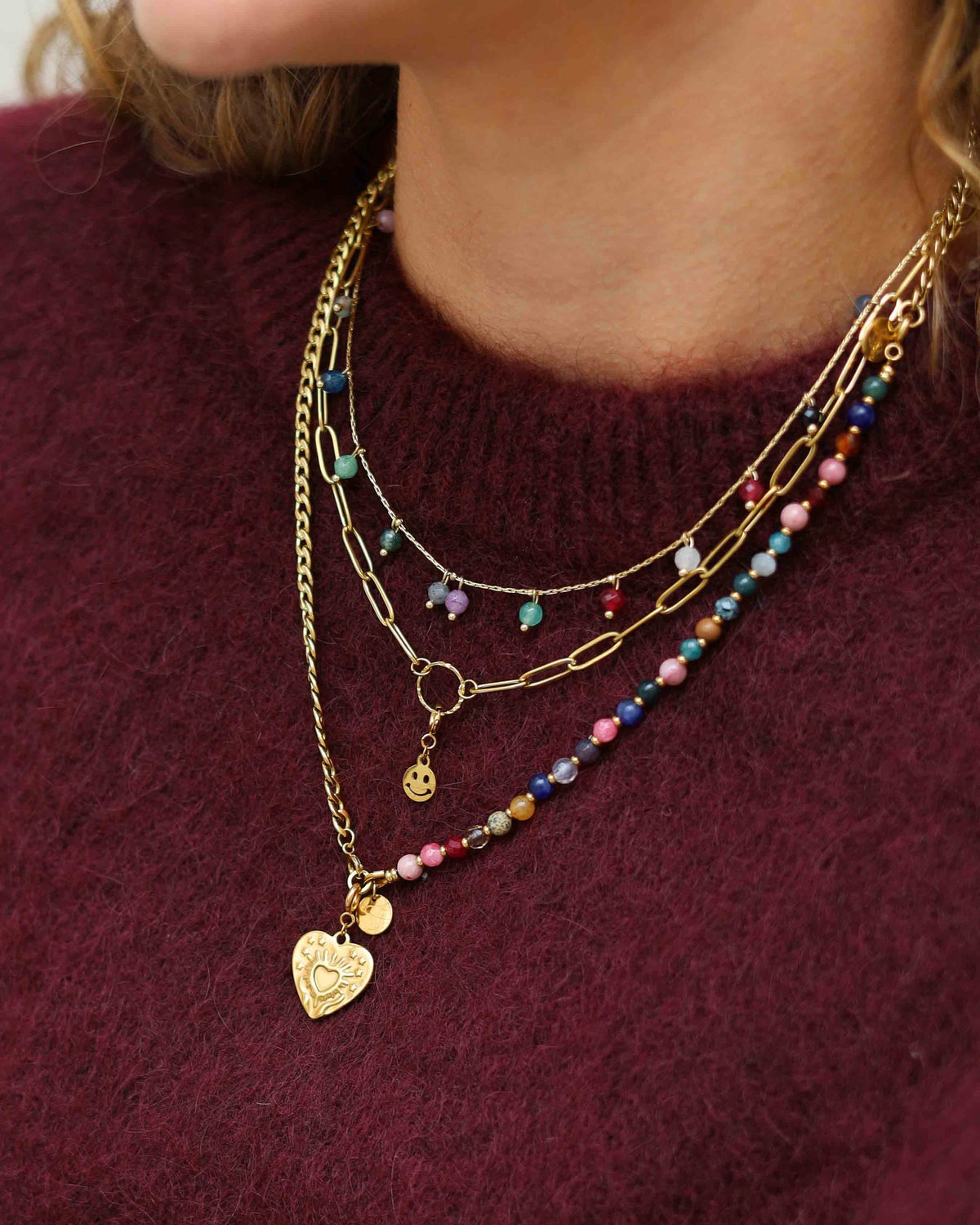 Tussenstuk ketting Mixed Winter 4 mm facet