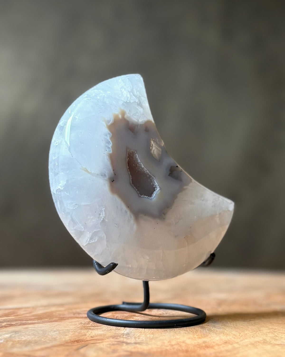 Agaat maan op standaard