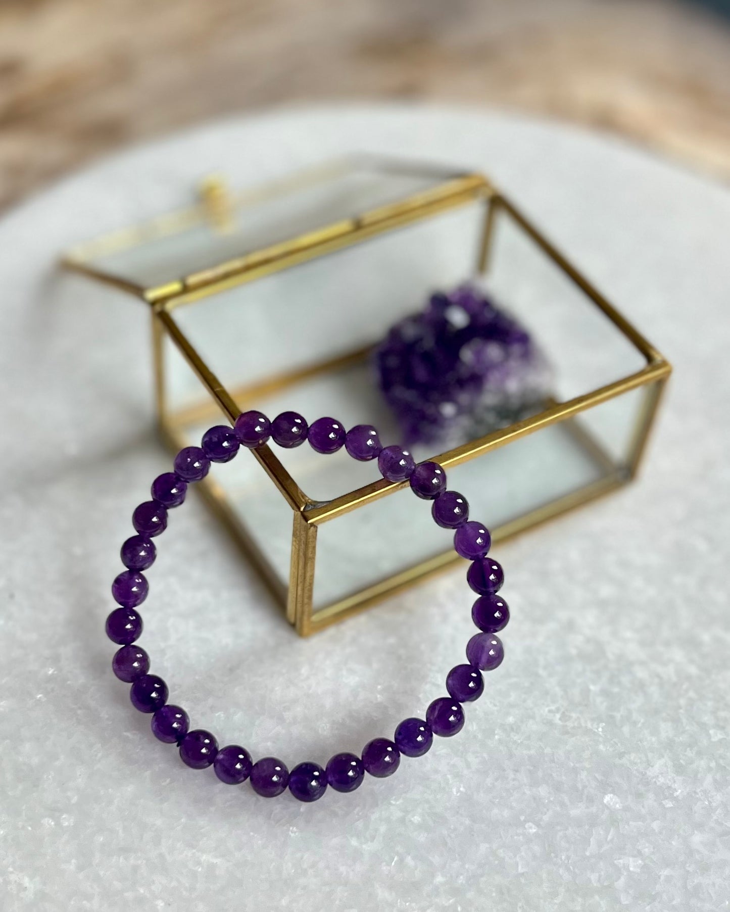 Amethist kralenarmband 6 mm A kwaliteit