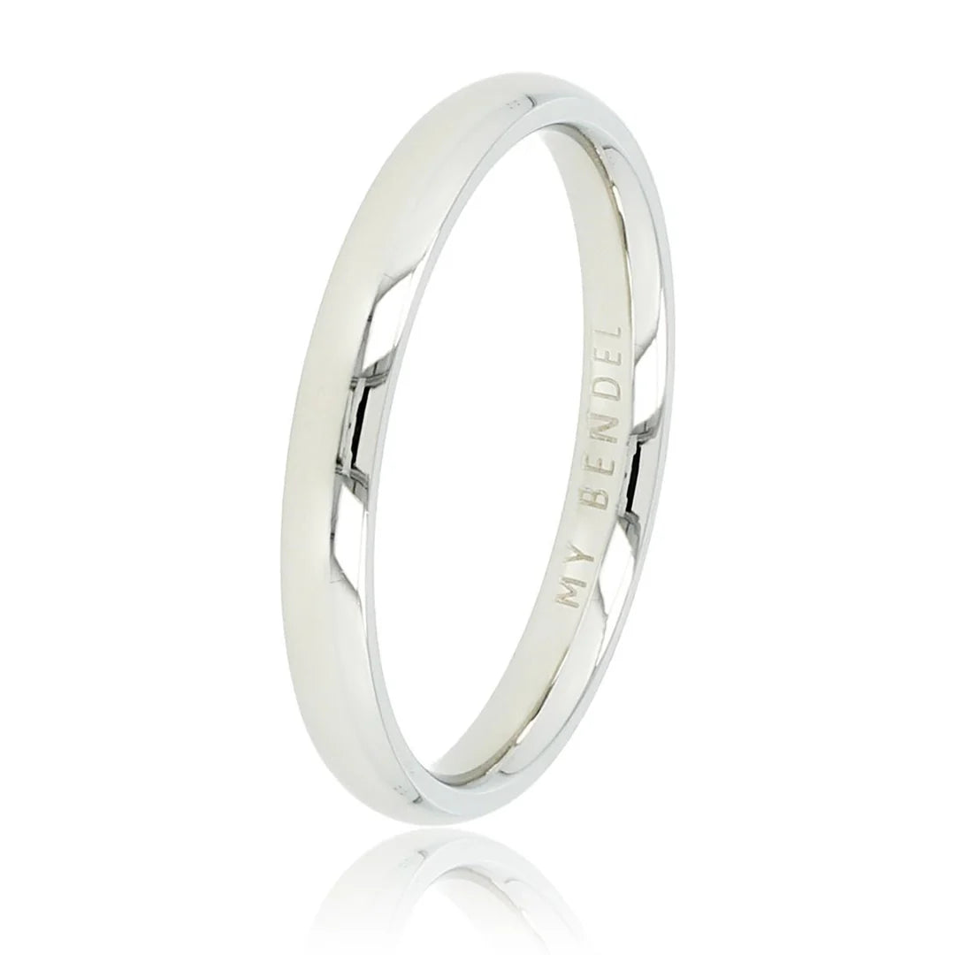 Zilveren gladde ring 2,5 mm