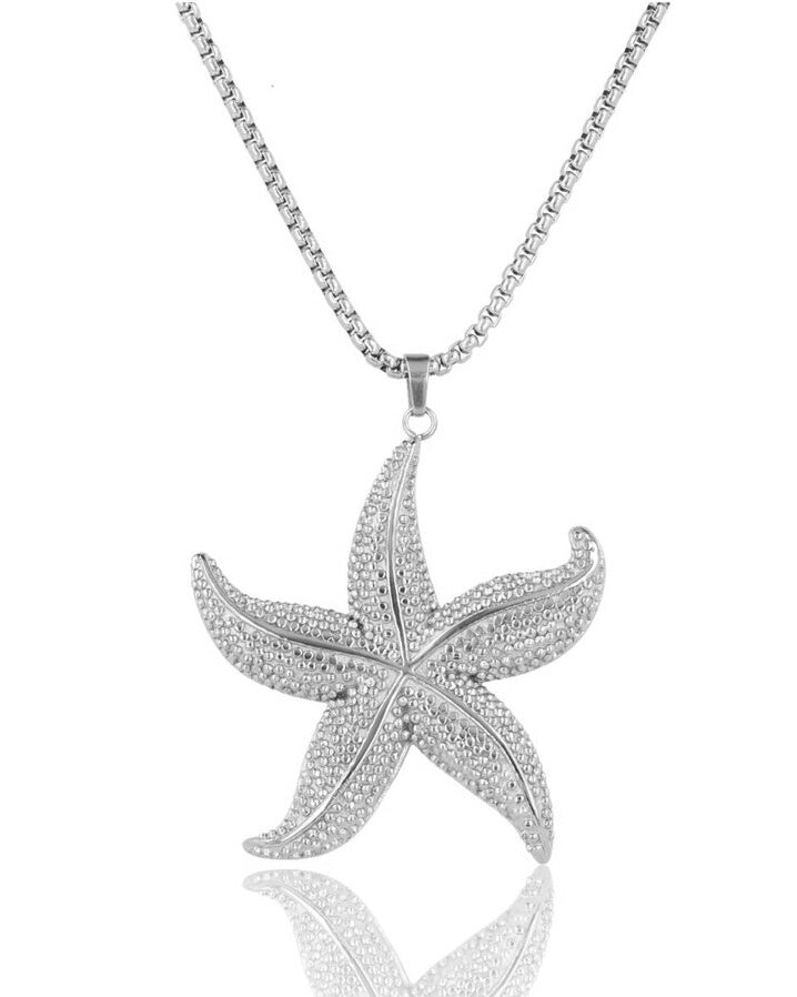 Zeester ketting zilver