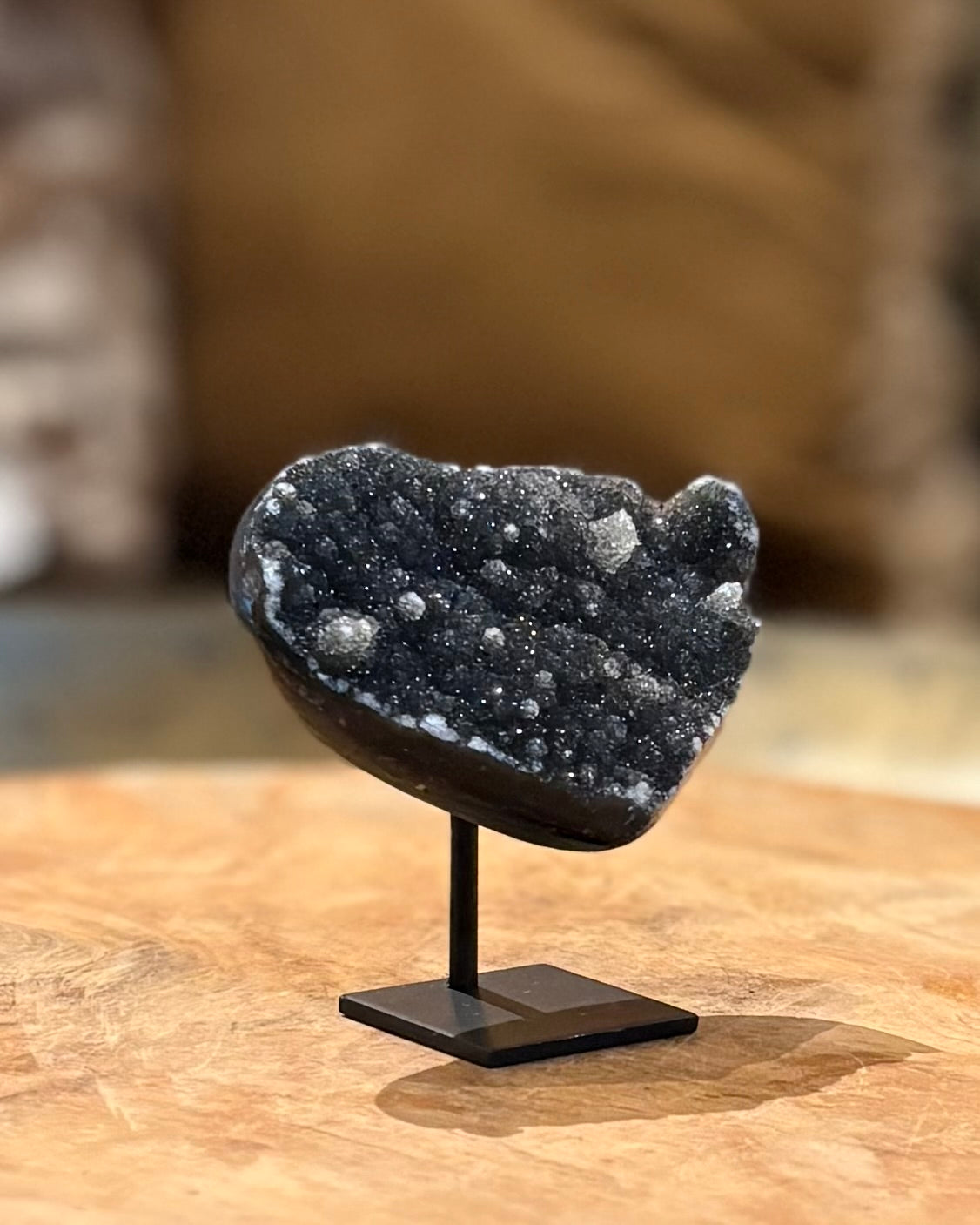 Druzy Amethist hartje op standaard