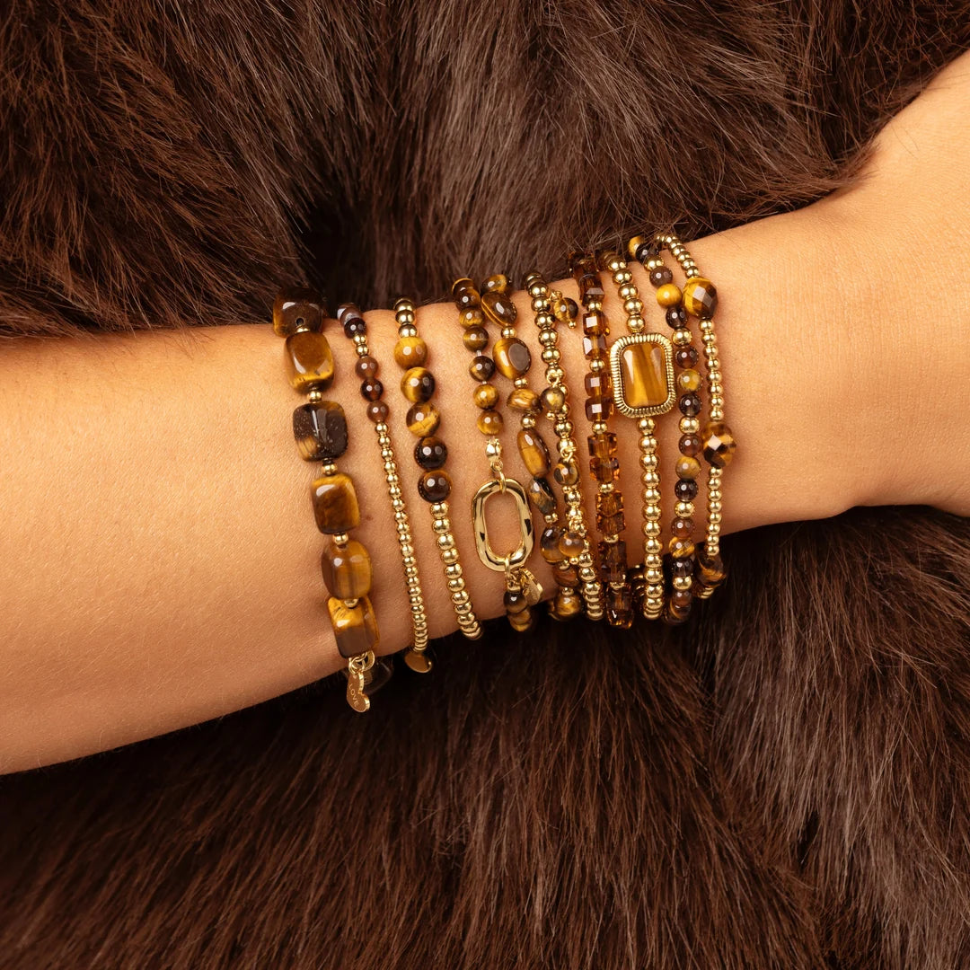 Bold armband met Tijgeroog