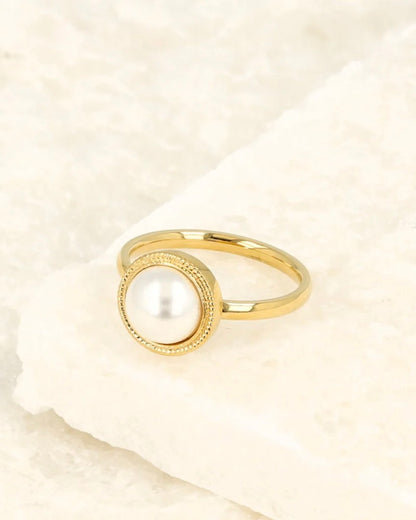Vintage ring met parel