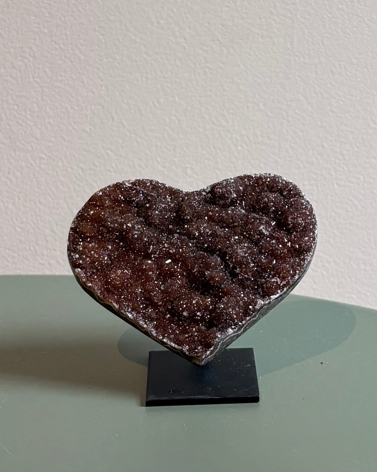 Druzy Amethist hartje op standaard