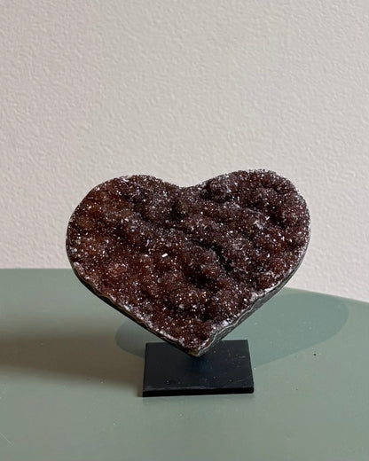 Druzy Amethist hartje op standaard