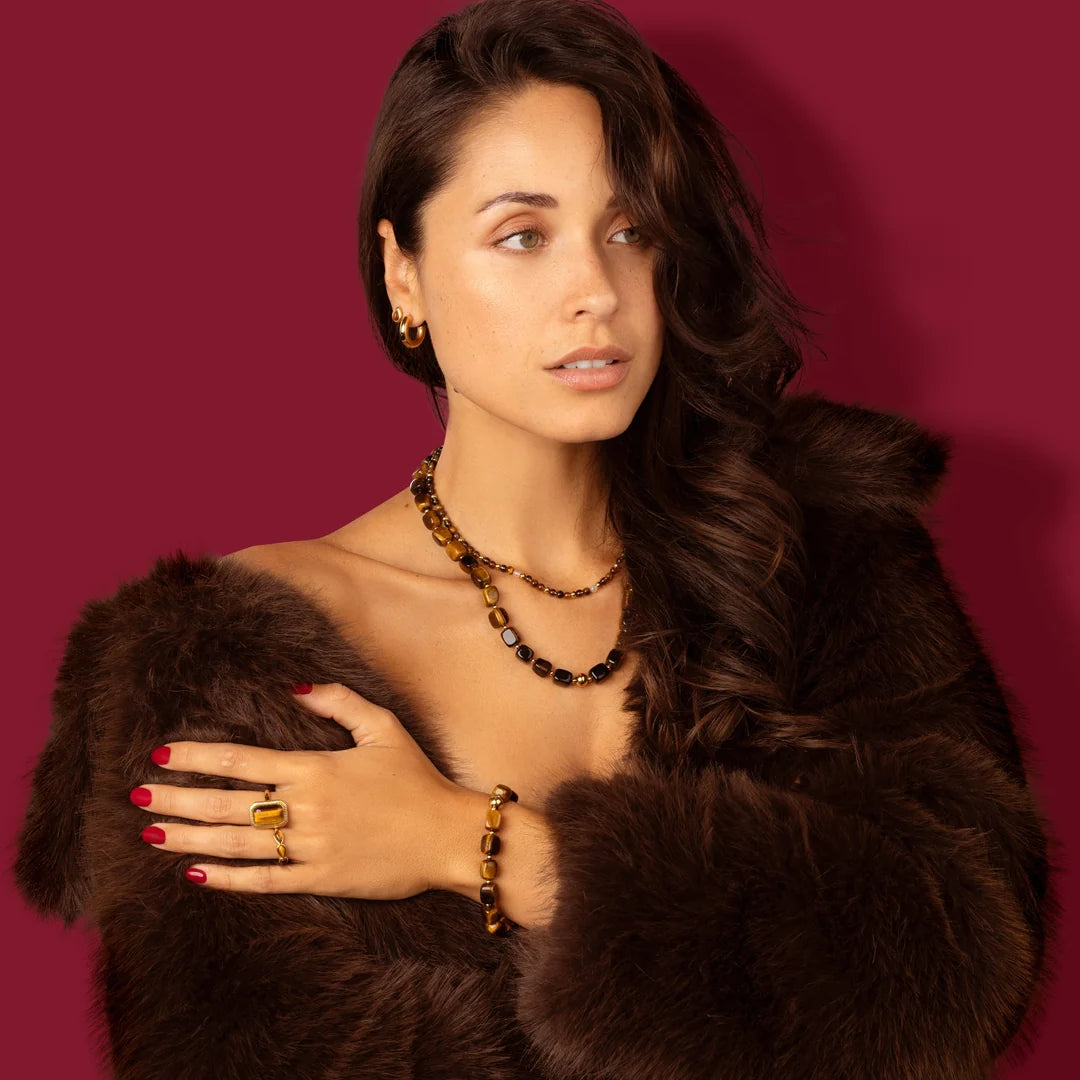 Bold armband met Tijgeroog
