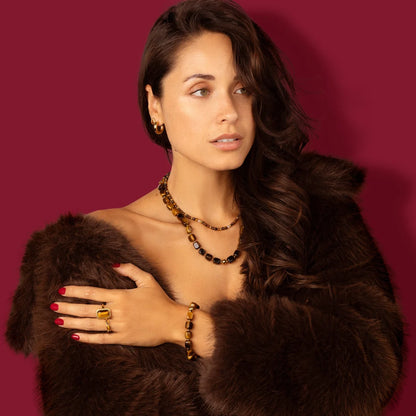 Bold armband met Tijgeroog