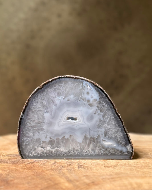 Agaat geode waxinelichthouder
