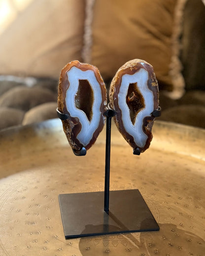 Agaat geode paar vlinder