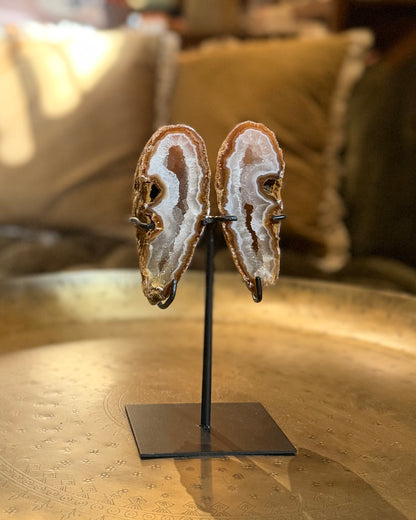Agaat geode paar vlinder