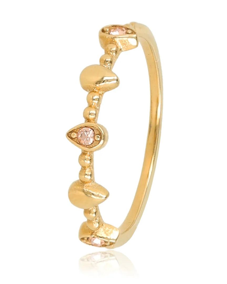 Ring minimalistisch met Zirkonia steentjes