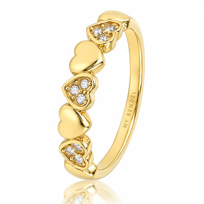 Hartjes ring met Zirkonia steentjes