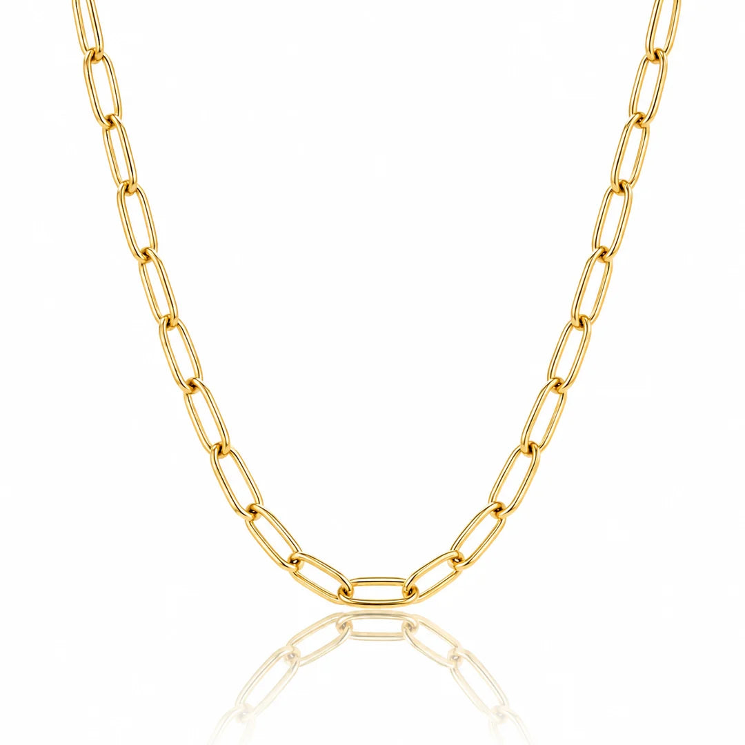 Fijne schakelketting met ovale schakels