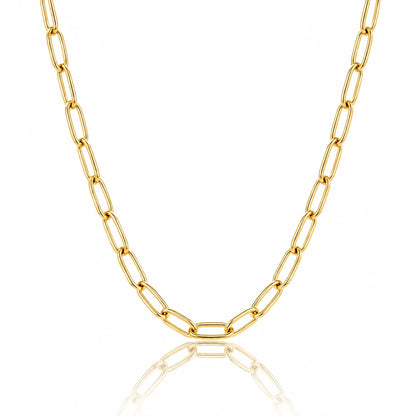 Fijne schakelketting met ovale schakels
