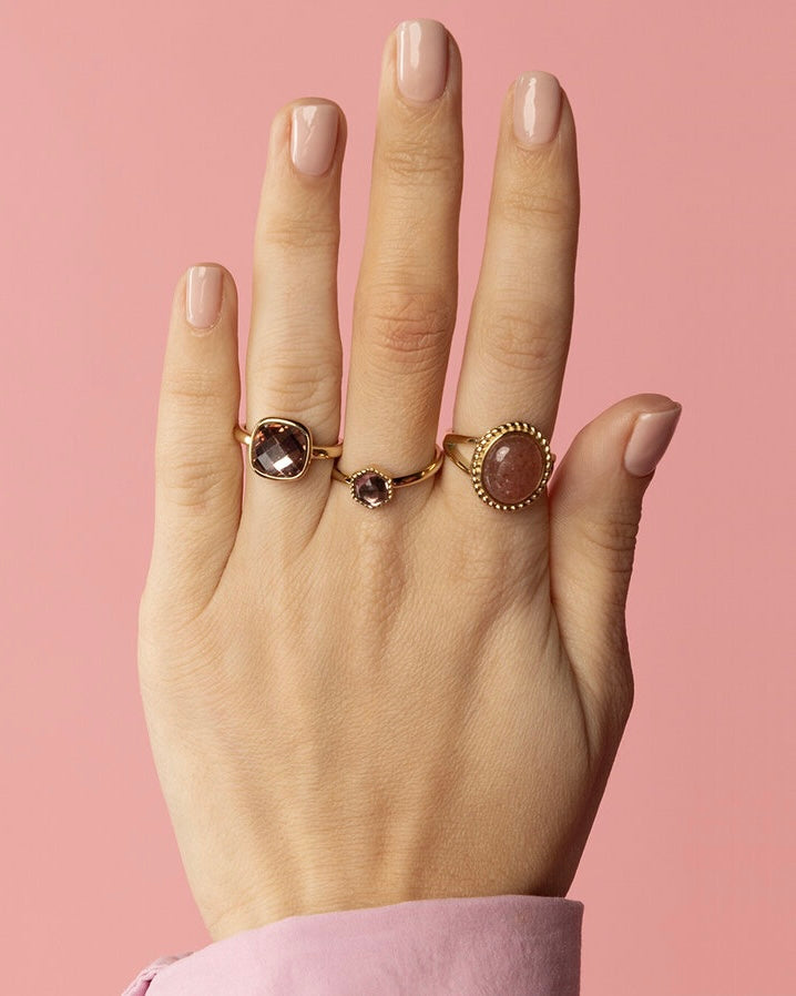 Aardbeienkwarts ring vintage
