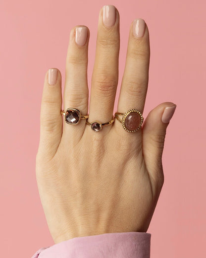 Aardbeienkwarts ring vintage