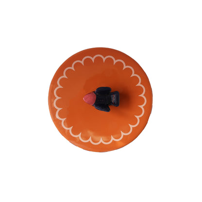 Pot oranje vogels