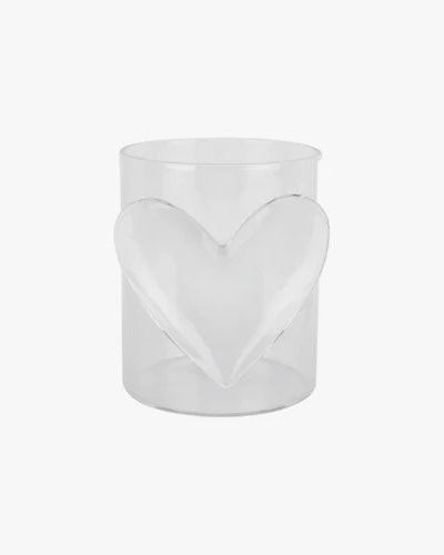 Heart tumbler clear