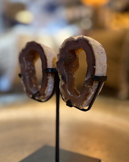 Agaat geode paar vlinder