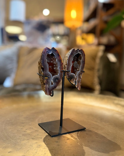 Agaat geode paar vlinder