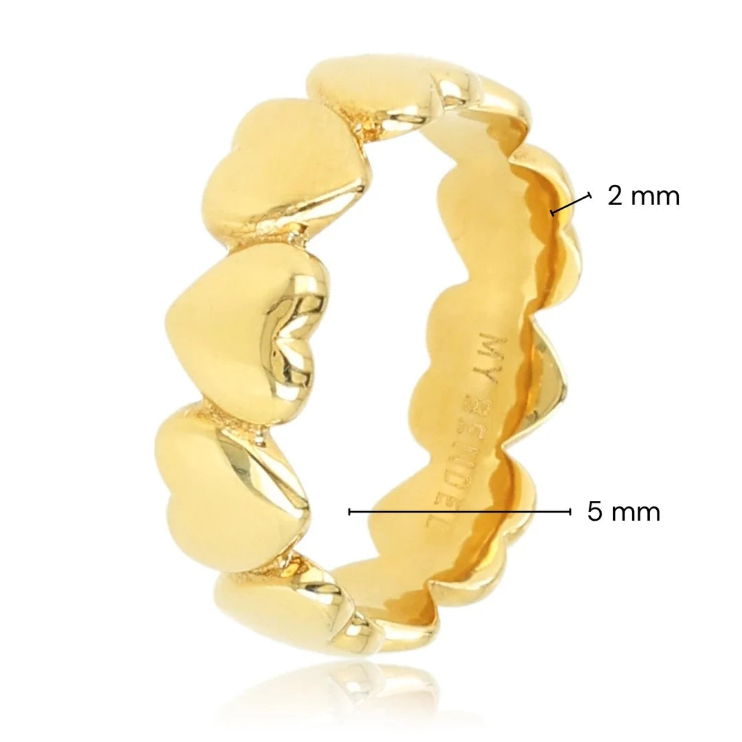 Hartjes ring goud