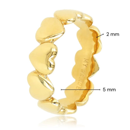 Hartjes ring goud