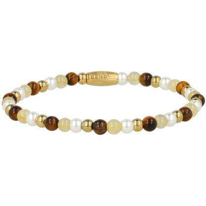 Tijgeroog, Citrien en Parel kralenarmband