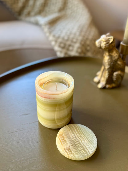 Luxe Onyx kaarshouder met deksel - groen