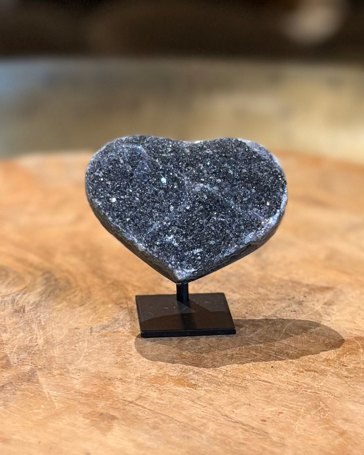 Druzy Amethist hartje op standaard