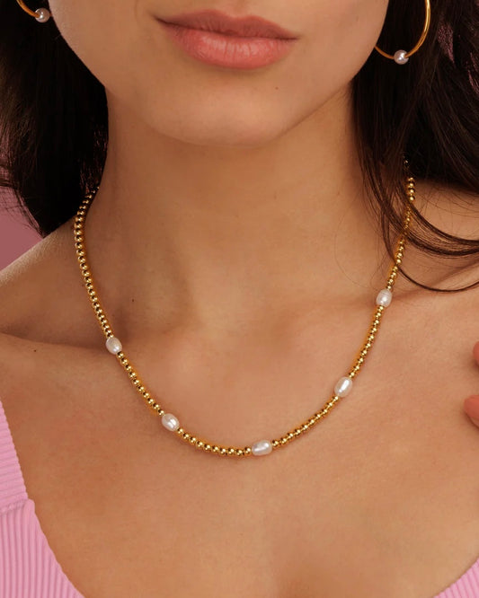 Parelketting goud