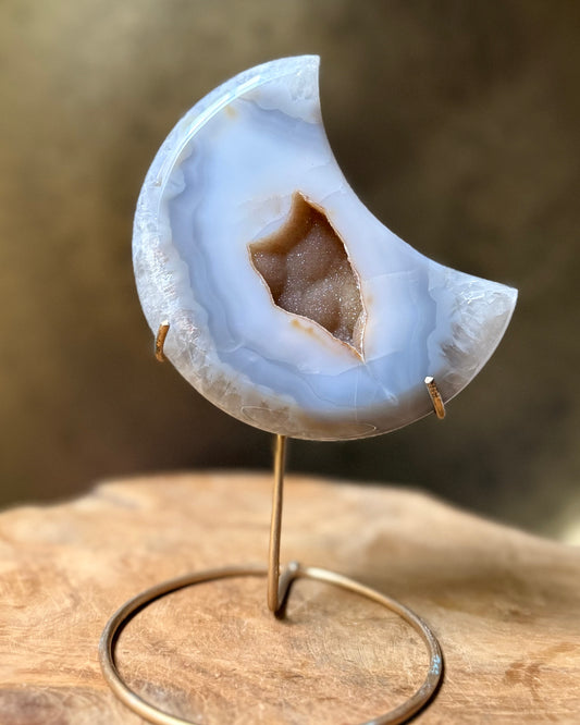 Agaat maan op standaard
