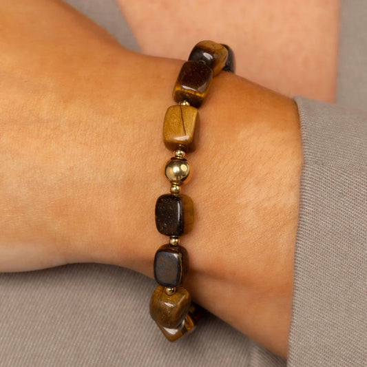 Bold armband met Tijgeroog