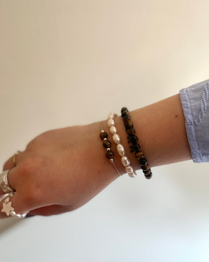 Affirmatie armbandje - Tijgeroog