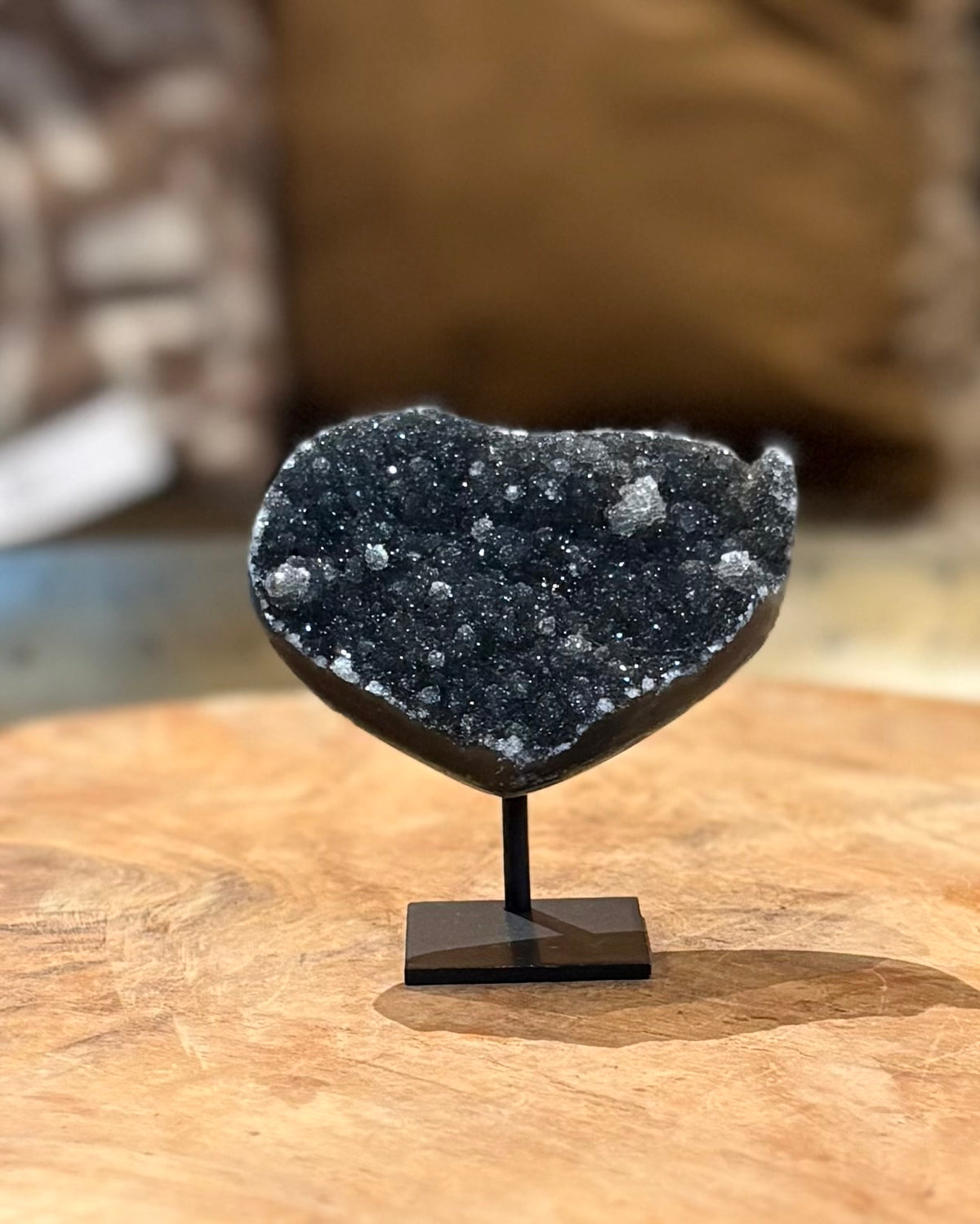Druzy Amethist hartje op standaard