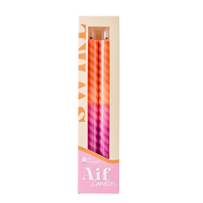LED Swirl Candle Sunset-set van 2