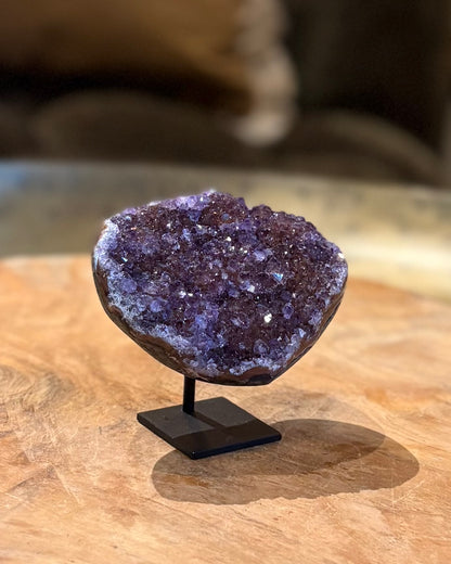 Druzy Amethist hartje op standaard