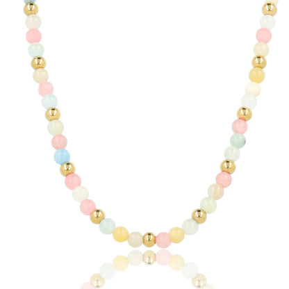 Maansteen, Morganiet & Rozekwarts ketting