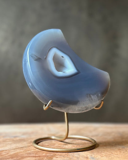 Agaat maan op standaard