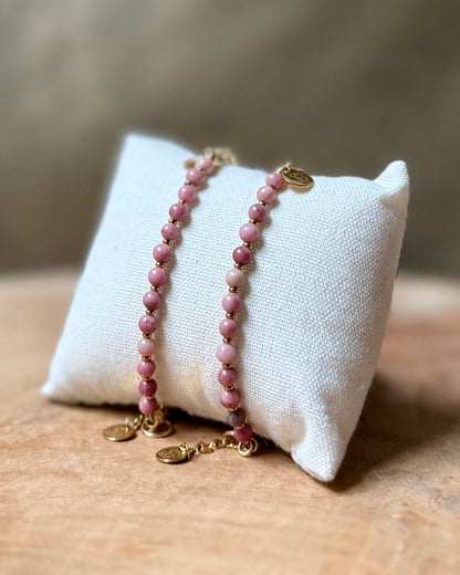 Edelsteen tussenstuk 4 mm armband Solid Gold