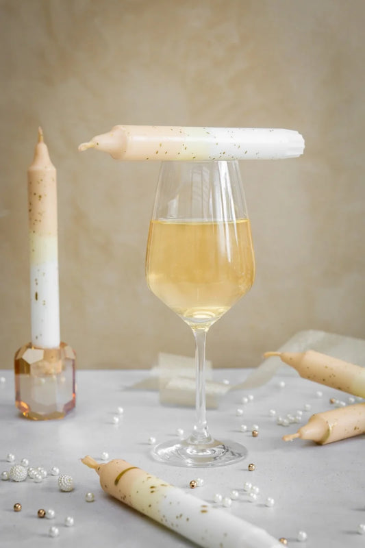 Candle Holder Glass Champagne