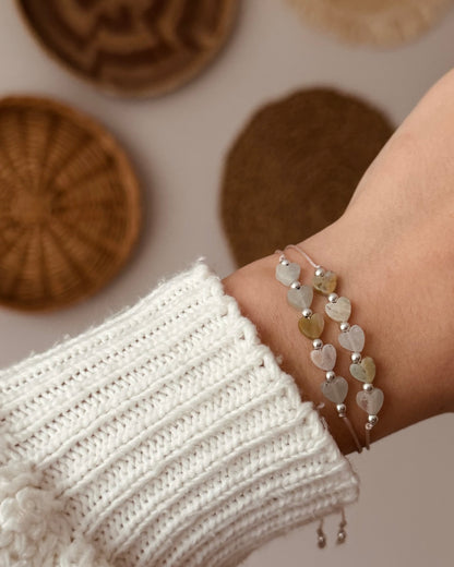 Hartjes armbandje - Amazoniet