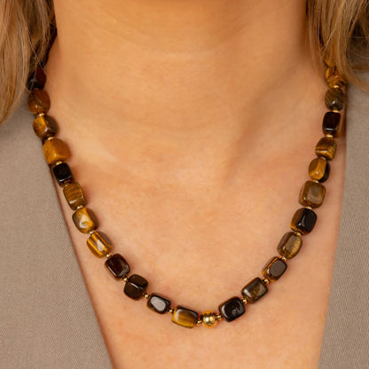 Bold ketting met Tijgeroog