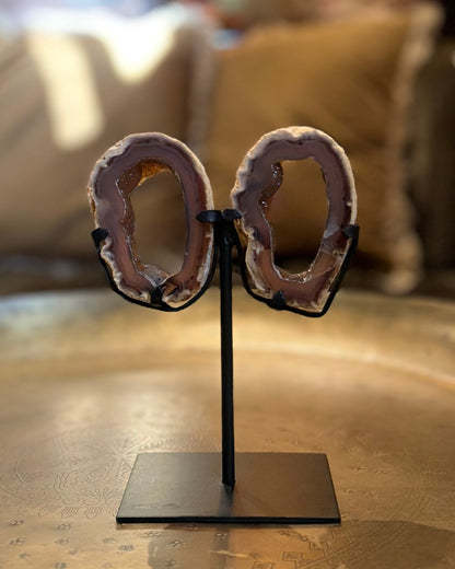 Agaat geode paar vlinder