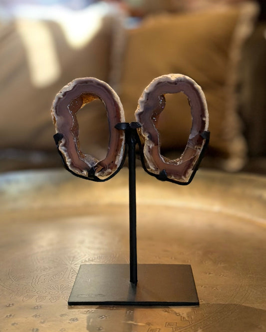 Agaat geode paar vlinder