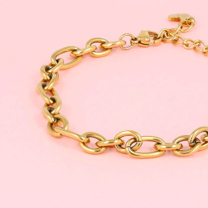 Schakelarmband ronde en ovale schakels